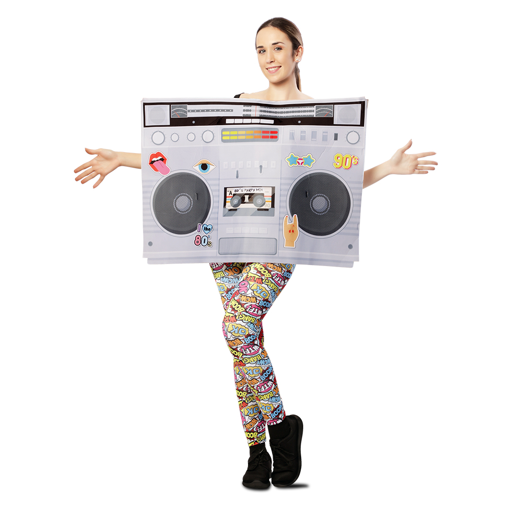 DISFRAZ RADIOCASSETTE DE LOS 80 AD